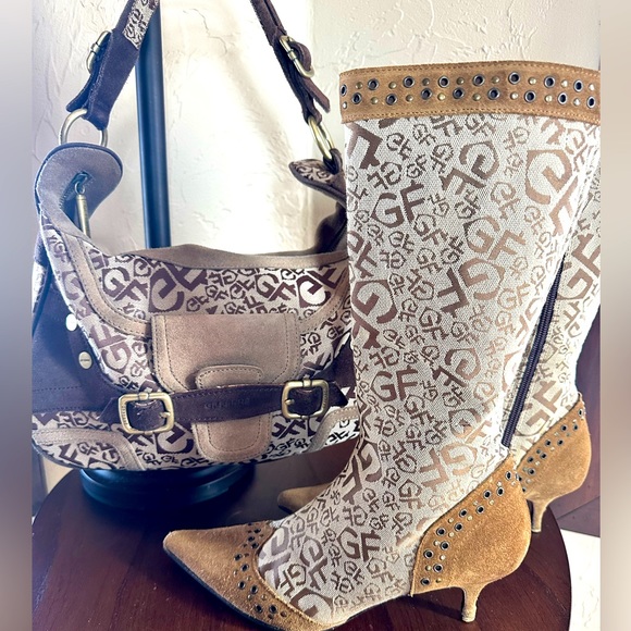 SOLD!! 🏆GIANFRANCO FERRE VINTAGE Excellent Used Condition Boots & Bag BUNDLE! 🔥 - Picture 2 of 16